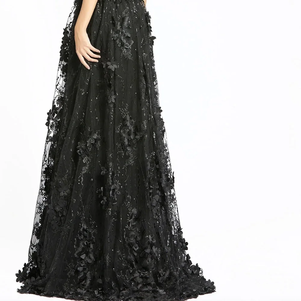 TUXEDO INSPIRED FLORAL EMBROIDERED GOWN - Picture 5 of 12